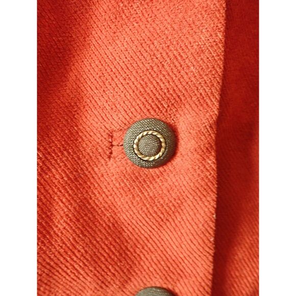 Perceptions New York Blazer Orange Gold Embellishments Size 8 Tweed - Picture 6 of 11